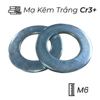 Lông Đền Phẳng Thép Mạ Kẽm Trắng Cr3+ DIN125 M6