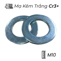 Lông Đền Phẳng Thép Mạ Kẽm Trắng Cr3+ DIN125 M10