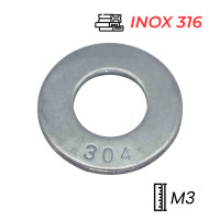 Lông Đền Phẳng Inox 316 DIN125 M3
