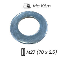 Lông Đền Phẳng Thép Mạ Kẽm M27 (70x2.5)