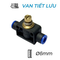 Van Tiết Lưu Khí Nén Thẳng Ø6mm CDC MSF 06 (Màu Đen)