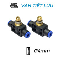 Van Tiết Lưu Khí Nén Thẳng Ø4mm CDC MSF 04 (Màu Đen)