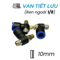 Van Tiết Lưu Khí Nén Ø10mm - Ren Ngoài 1/8" CDC MSC 1001 (Màu Đen)