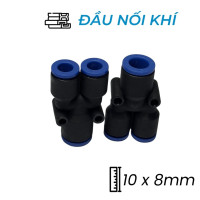 Đầu Nối Nhanh Khí Nén Chữ Y Ø10x8mm CDC MPW 1008 (Màu Đen)