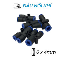 Đầu Nối Nhanh Khí Nén Chữ Y Ø6x4mm CDC MPW 0604 (Màu Đen)