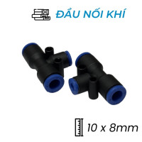 Đầu Nối Nhanh Khí Nén Chữ T Ø10x8mm CDC MPGT 1008 (Màu Đen)