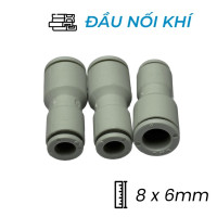 Đầu Nối Nhanh Khí Nén Giảm Ø8x6mm CDC MPG 0806-W (Màu Trắng)