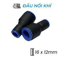 Đầu Nối Nhanh Khí Nén Giảm Ø16x12mm CDC MPG 1612 (Màu Đen)