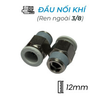 Đầu Nối Nhanh Khí Nén Ø12mm - Ren Ngoài 3/8" CDC MPC 1203N-W (Màu Trắng)