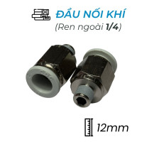 Đầu Nối Nhanh Khí Nén Ø12mm - Ren Ngoài 1/4" CDC MPC 1202N-W (Màu Trắng)