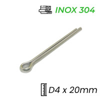 Chốt Chẻ Inox 304 (Chốt Bi) GB91 D4x20mm (25Cái/Bịch)