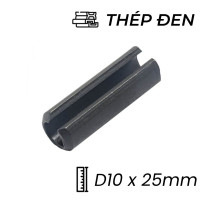 Chốt Ống DIN1481 Thép 65Mn Đen D10x25mm (25Cái/Bịch)