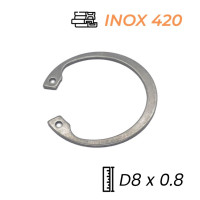 Phe Gài Lỗ Inox 420 DIN472 D8x0.8 (10Cái/Bịch)