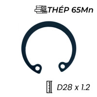 Phe Gài Lỗ Thép 65Mn DIN472 D28x1.2 (10Cái/Bịch)