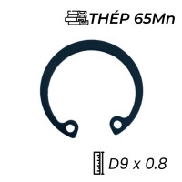 Phe Gài Lỗ Thép 65Mn DIN472 D9x0.8 (50Cái/Bịch)