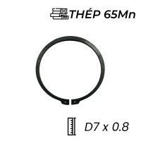 Phe Gài Trục Thép 65Mn DIN471 D7x0.8 (50Cái/Bịch)