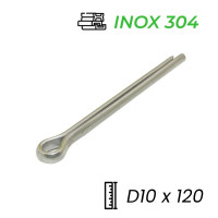 Chốt Chẻ Inox 304 (Chốt Bi) GB91 D10x120mm