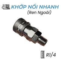 Khớp Nối Nhanh Khí Nén Bi Cái Ren Ngoài R1/4 CDC SM 20