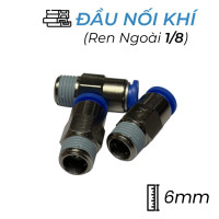 Đầu Nối Nhanh Khí Nén Tự Ngắt Ø6mm - Ren Ngoài 1/8" CDC SPC 0601