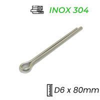 Chốt Chẻ Inox 304 (Chốt Bi) GB91 D6x80mm