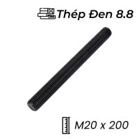 Guzong Thép Đen 8.8 M20x200