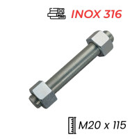 Guzong Inox 316 M20x115