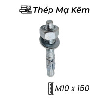 Tắc Kê Nở 3 Cánh Thép Mạ Kẽm M10x150