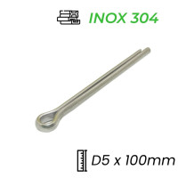 Chốt Chẻ Inox 304 (Chốt Bi) GB91 D5x100mm