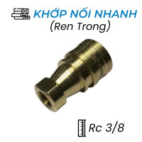 Khớp Nối Nhanh Khí Nén Đồng Bi Cái Ren Trong Rc3/8 CDC SP S03