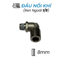 Đầu Nối Nhanh Khí Nén Đồng Cong Ø8mm - Ren Ngoài 1/8" CDC BPL 08R01