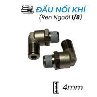 Đầu Nối Nhanh Khí Nén Đồng Cong Ø4mm - Ren Ngoài 1/8" CDC BPL 04R01