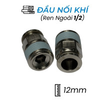 Đầu Nối Nhanh Khí Nén Đồng Ø12mm - Ren Ngoài 1/2" CDC BPC 12R04