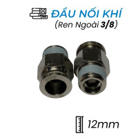 Đầu Nối Nhanh Khí Nén Đồng Ø12mm - Ren Ngoài 3/8" CDC BPC 12R03