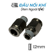 Đầu Nối Nhanh Khí Nén Đồng Ø12mm - Ren Ngoài 1/4" CDC BPC 12R02