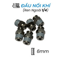 Đầu Nối Nhanh Khí Nén Đồng Ø6mm - Ren Ngoài 1/4" CDC BPC 06R02