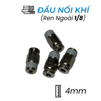 Đầu Nối Nhanh Khí Nén Đồng Ø4mm - Ren Ngoài 1/8" CDC BPC 04R01