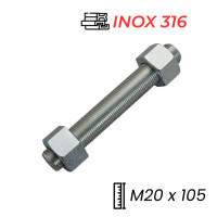 Guzong Inox 316 M20x105