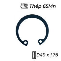 Phe Gài Lỗ Thép 65Mn DIN472 D49x1.75