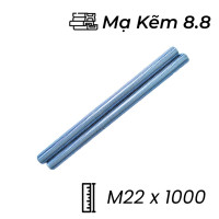 Ty Ren Thép Mạ Kẽm 8.8 M22x1000