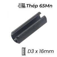 Chốt Ống DIN1481 Thép 65Mn Đen D3x16mm