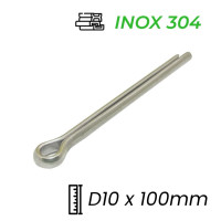 Chốt Chẻ Inox 304 (Chốt Bi) GB91 D10x100mm