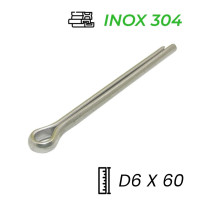 Chốt Chẻ Inox 304 (Chốt Bi) GB91 D6x60mm