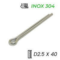 Chốt Chẻ Inox 304 (Chốt Bi) GB91 D2.5x40mm