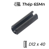 Chốt Ống DIN1481 Thép 65Mn Đen D12x40mm