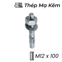 Tắc Kê Nở 3 Cánh Thép Mạ Kẽm M12x100