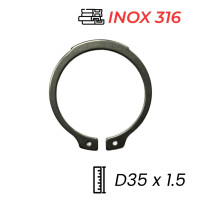 Phe Gài Trục Inox 316 DIN471 D35x1.5