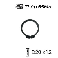 Phe Gài Trục Thép 65Mn DIN471 D20x1.2