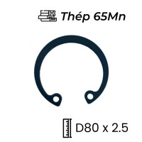 Phe Gài Lỗ Thép 65Mn DIN472 D80x2.5
