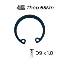 Phe Gài Trục Thép 65Mn DIN471 D9x1.0