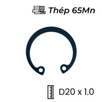 Phe Gài Lỗ Thép 65Mn DIN472 D20x1.0